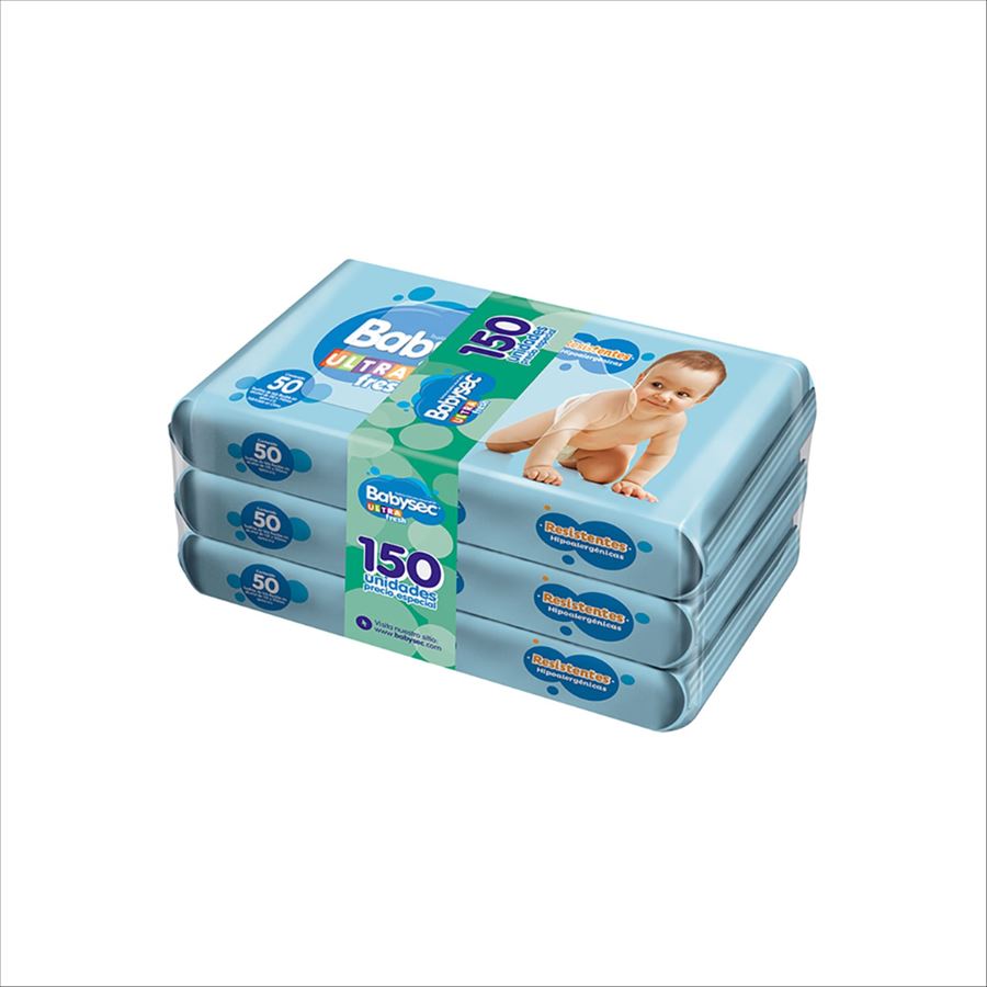 Toallitas Humedas Babysec Ultra X 150 Unidades (caja X 8)