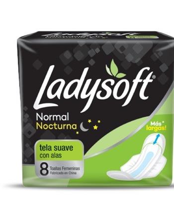 Ladysoft Toalla Nocturna X 8 C/alas (caja X 24)