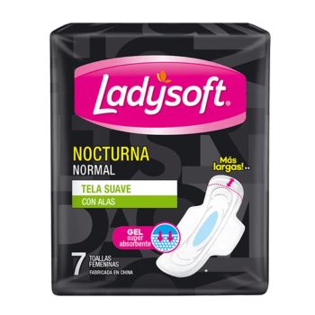 Ladysoft Toalla Nocturna X 7 C/alas Suave (caja X 24)
