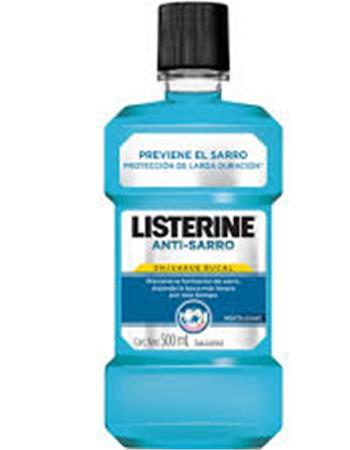 Listerine Antisarro Zero Menta Suave X 500 Ml