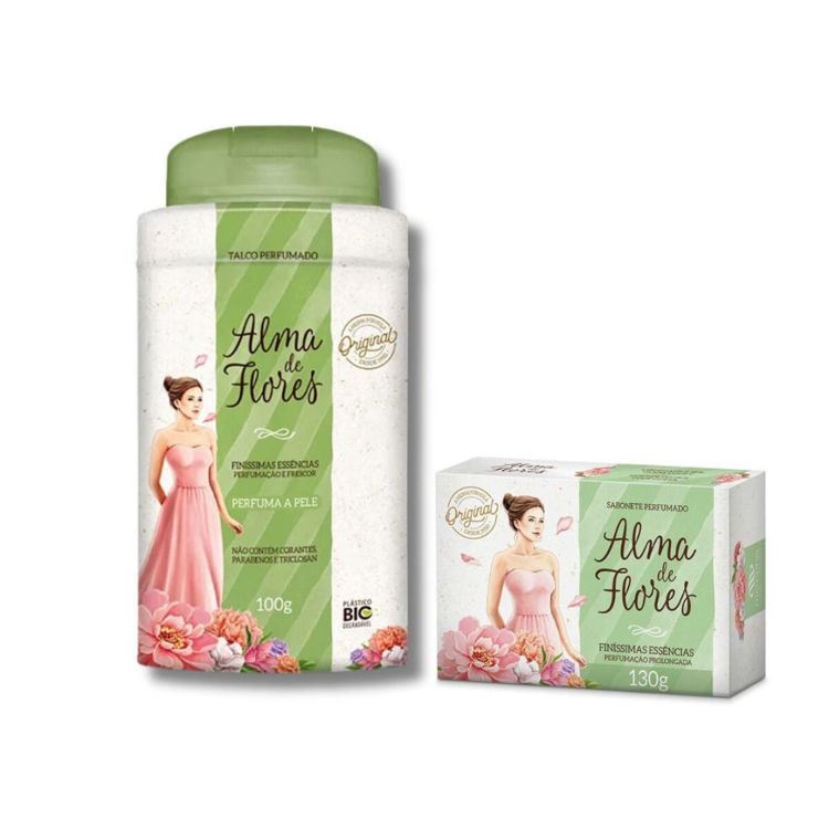 Talquera Alma De Flores + Jabon Alma De Flores - Clasica