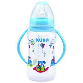Kuka Mamadera Big Natural Plus Con Asas X 330 Ml Celeste