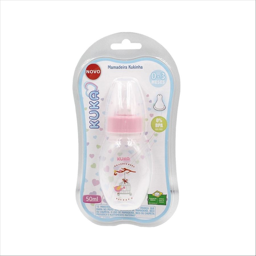 Kuka Mamadera Kukinha Recien Nacido 50ml 0 A 3 Meses Rosado