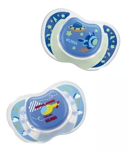 Kuka Pack 2 Chupetes Dia Y Noche T.2 Azul 82096