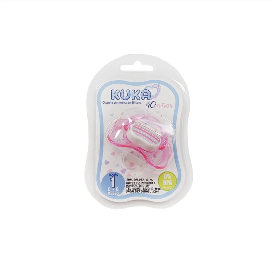 Kuka Chupete Simetrico Mariposa Decorado T.1 Rosado 2122