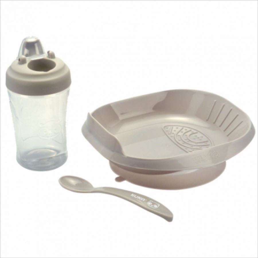 Kuka Kit Alimentacion (plato + Vaso + Cubierto) Beige 87020