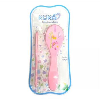 Kuka Conjunto Cepillo Y Peine Rosado 87458
