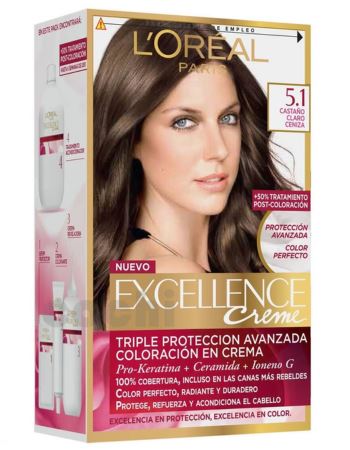 Tinta Excellence Creme Nº5.1 Castaño Claro Cenizo