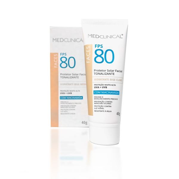 Medclinical Protector Facial Tonalizante Spf80 X 40 Gr Claro
