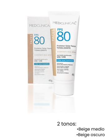 Medclinical Protector Facial Tonalizante Spf80 X 40 Gr Oscur