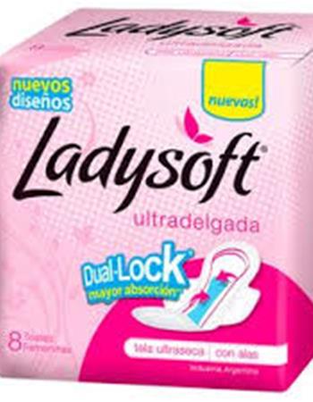 Ladysoft Toalla Ultradelgada X 8 - Ultraseca (caja X 40)