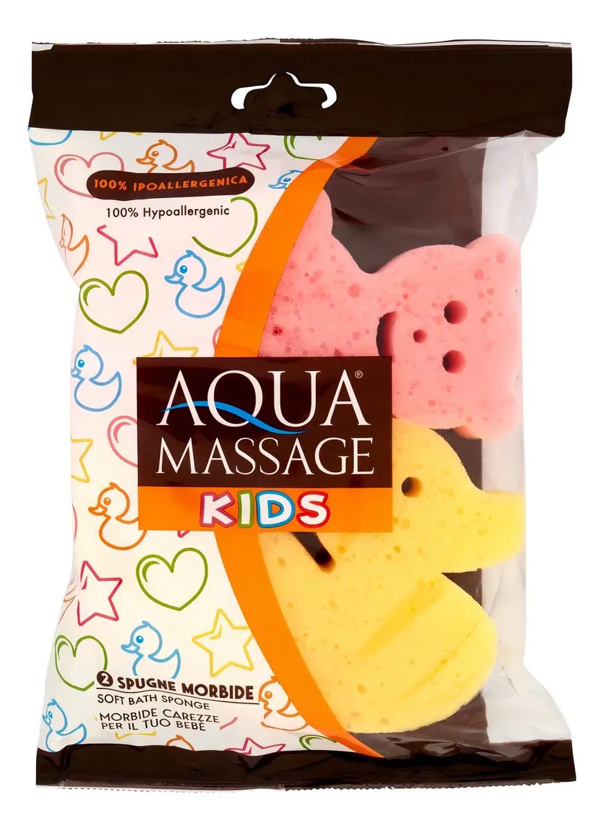 Aqua Massage Esponja Kids Pack 2 Unidades  (caja X 12)