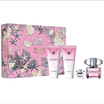 Estuche Versace Bright Crystal(edt90+edt5ml+body+ducha)