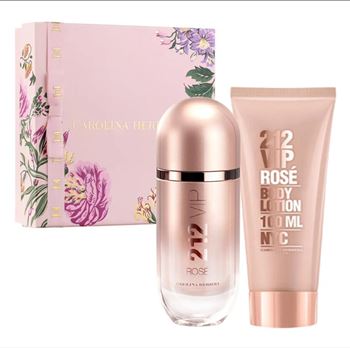 Carolina Herrera Estuche 212 Vip Rose Edp 80 Ml + Lotion