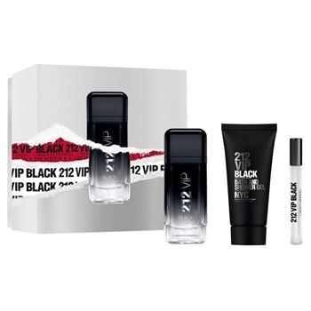 C.herrera Set 212 Vip Black (edp X 100 + Gel Ducha + 10ml)