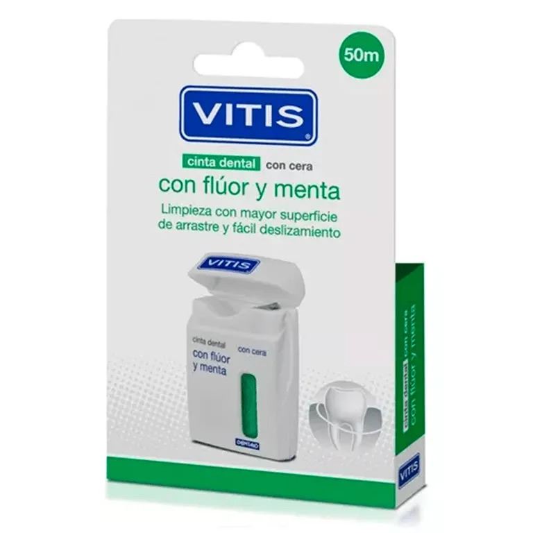Vitis Cinta Dental Con Fluor Y Menta 50 Mt
